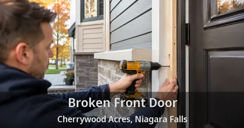 Broken Front Door Cherrywood Acres, Niagara Falls - ON