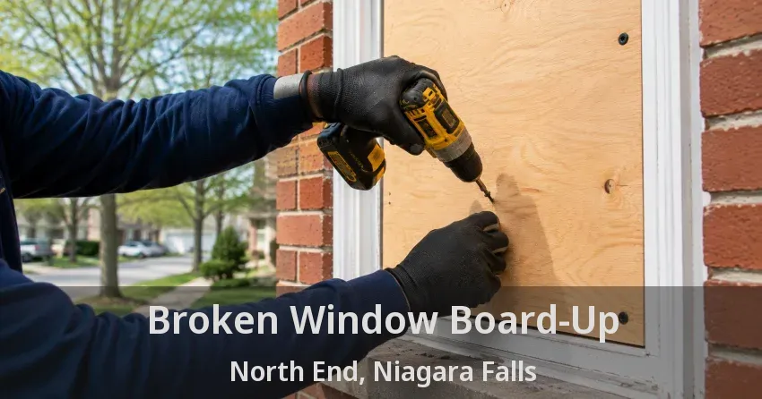 Broken Window Board-Up North End, Niagara Falls - ON