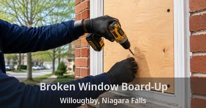 Broken Window Board-Up Willoughby, Niagara Falls - ON