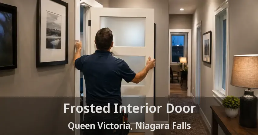 Frosted Interior Door Queen Victoria, Niagara Falls - ON