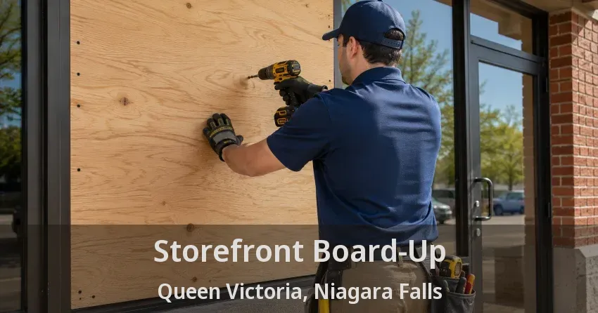 Storefront Board-Up Queen Victoria, Niagara Falls - ON