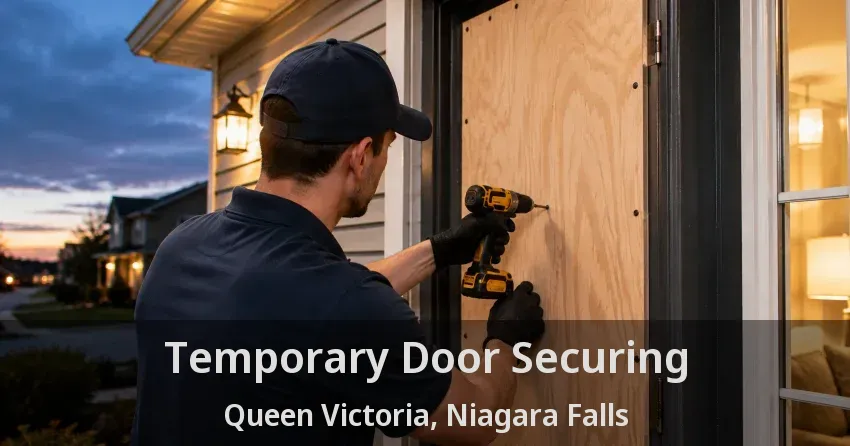 Temporary Door Securing Queen Victoria, Niagara Falls - ON