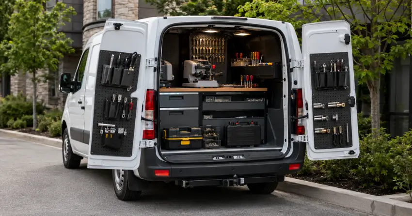 mobile locksmith service vehicle equipped with tools in Niagara Falls